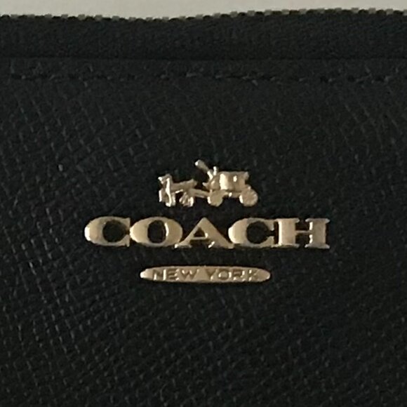 Coach Black Leather Zip Wristlet Wallet - Picture 5 of 11